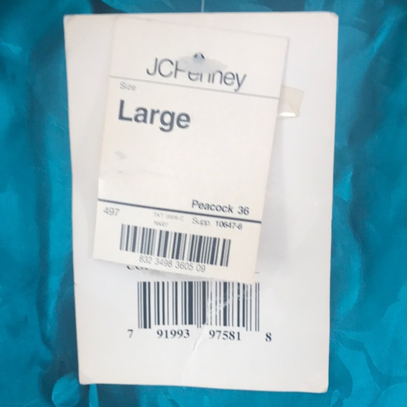 VTG Robbie Bee Silk blouse NWT Floral Size Large NWT Peacock - Picture 10 of 14